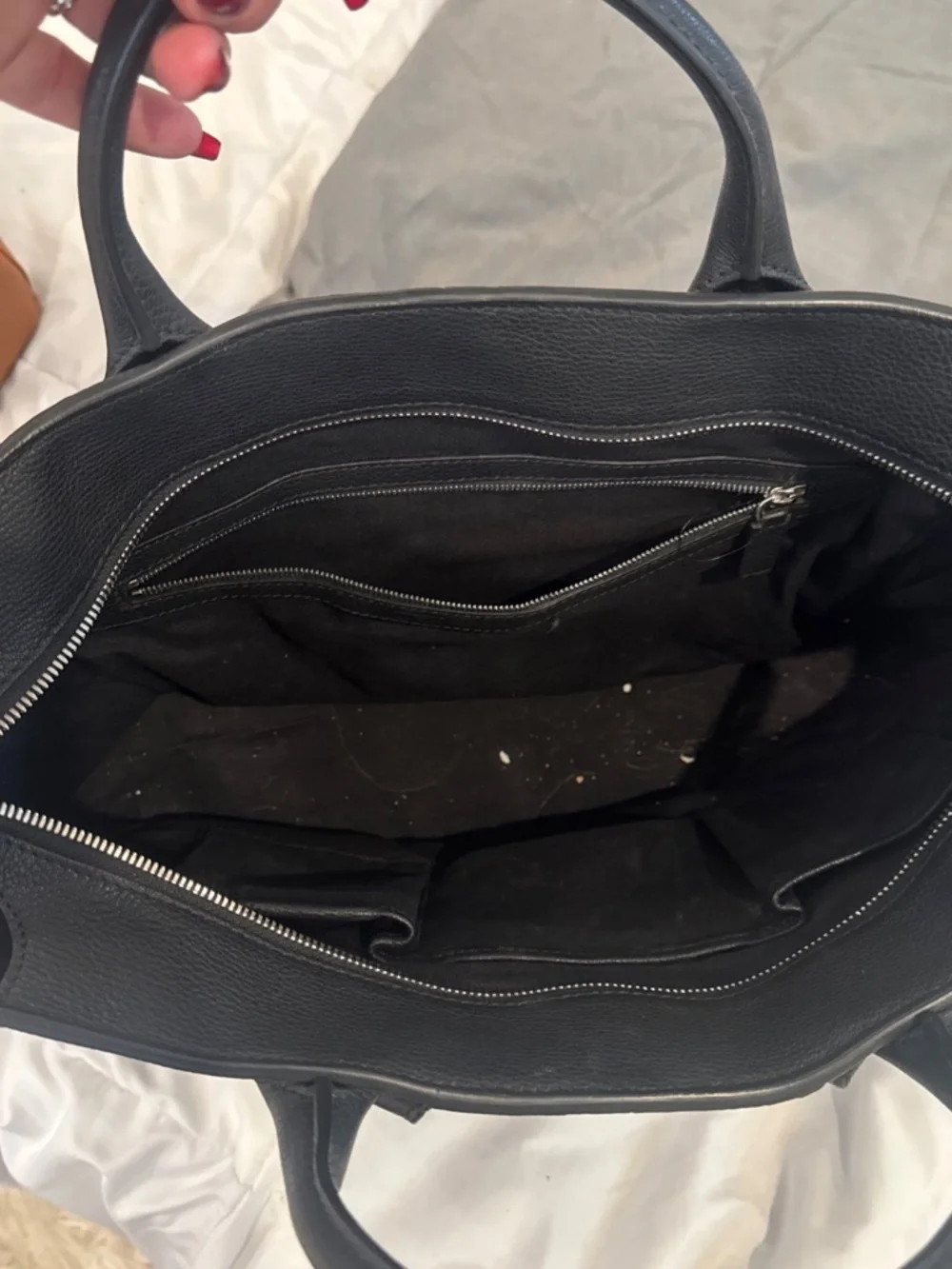 Alexander McQueen Black Pebbled Leather Tote — Includes Dust Bag